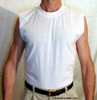 Sweat-Wicking Undershirt - NO-Sleeve - White